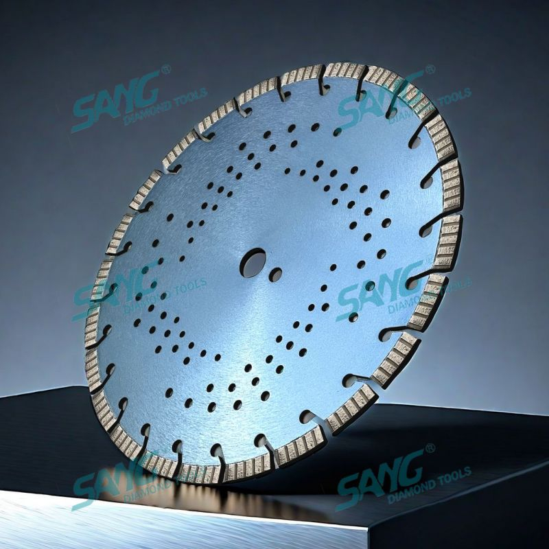 350 mm -es turbó szegmens lézeres hegesztő gyémánt fűrészpenge a beton vágásához
