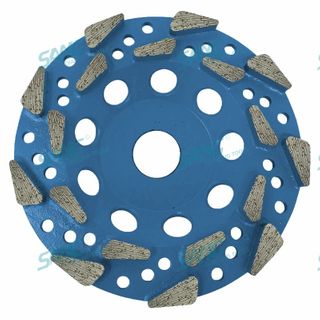 Nagy teherbírású 125 mm 180 mm 5 hüvelyk 7 hüvelyk 20 szemcsés menetes Arbor Diamond Cup kerék